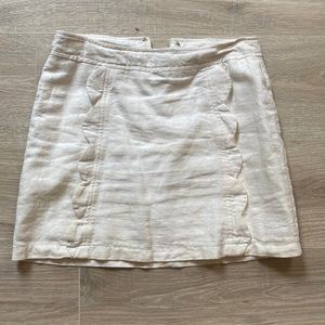 white scalloped skirt